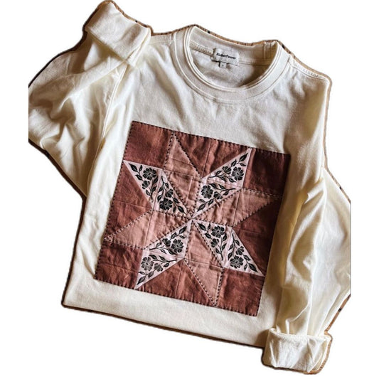 Quilt Block Sweatshirt Upcycle