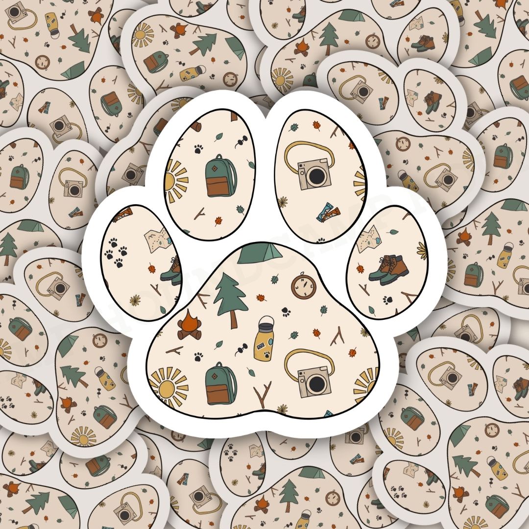 Take a Hike Paw Sticker