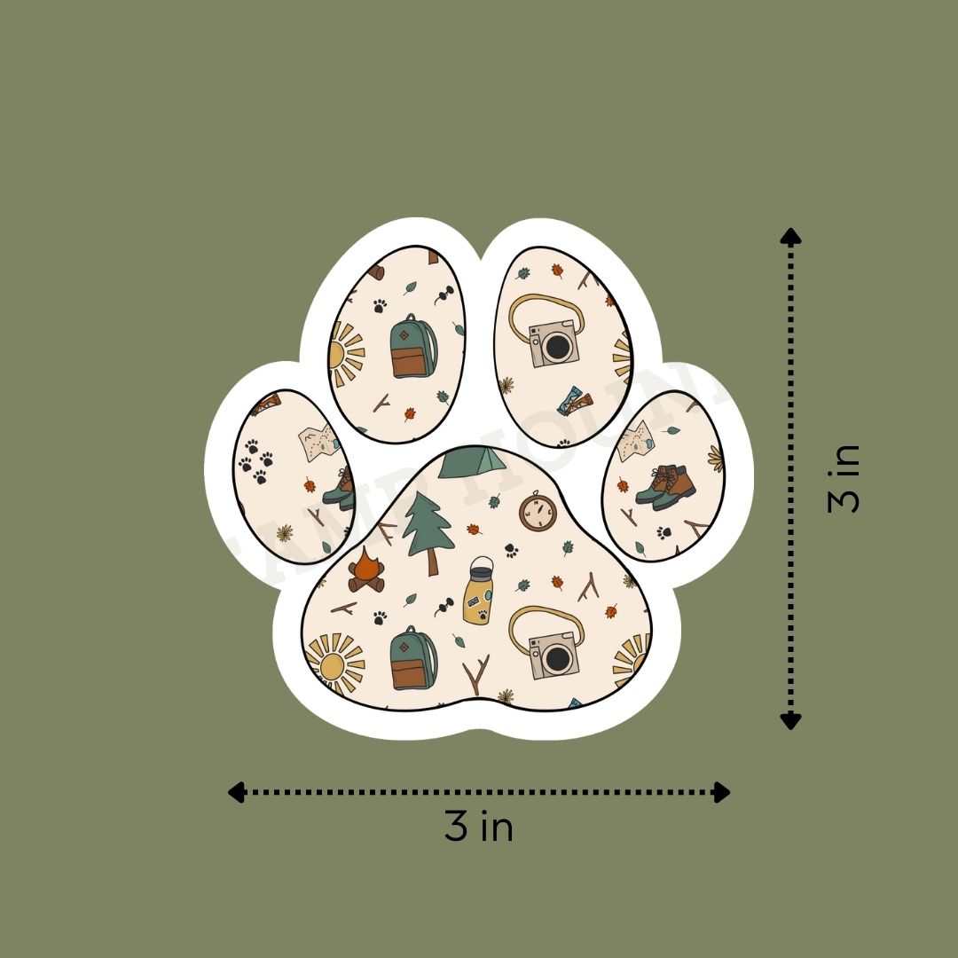 Take a Hike Paw Sticker