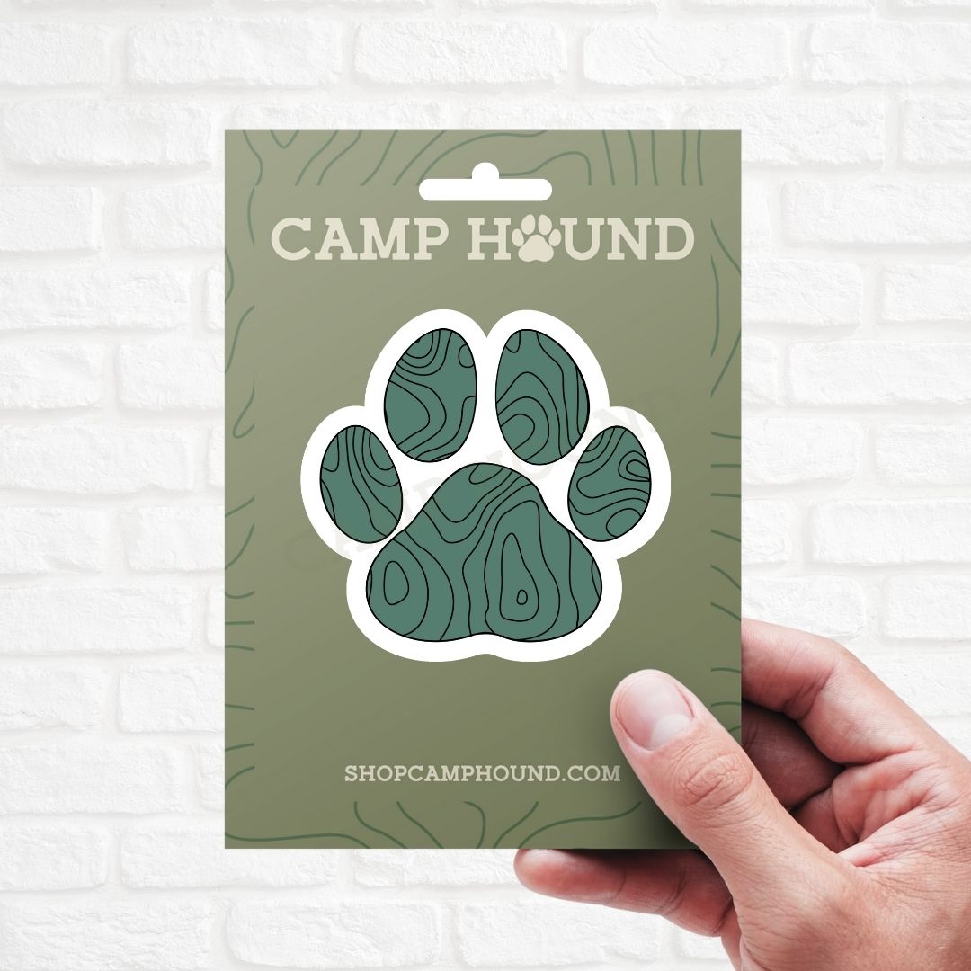Topographic Paw Sticker