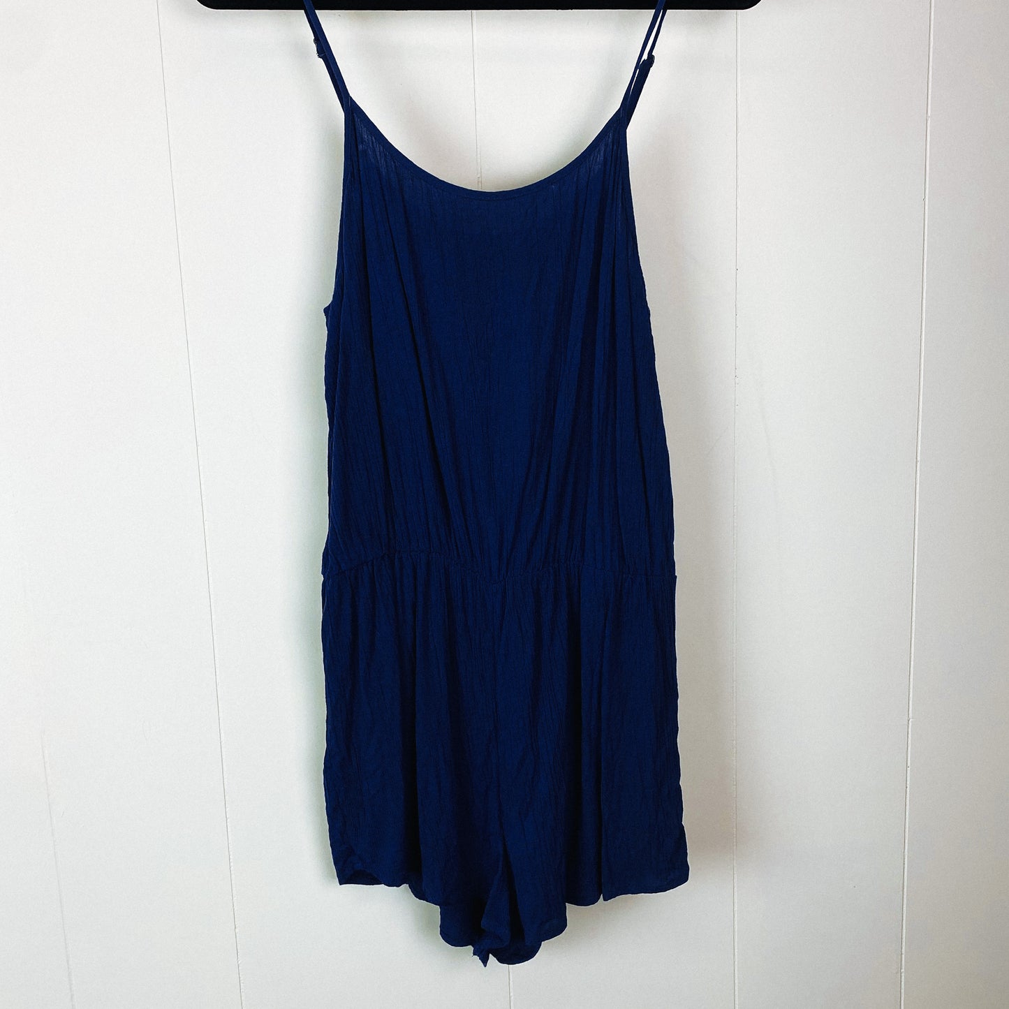 Blue Patterned Flowy Dress + Romper - L