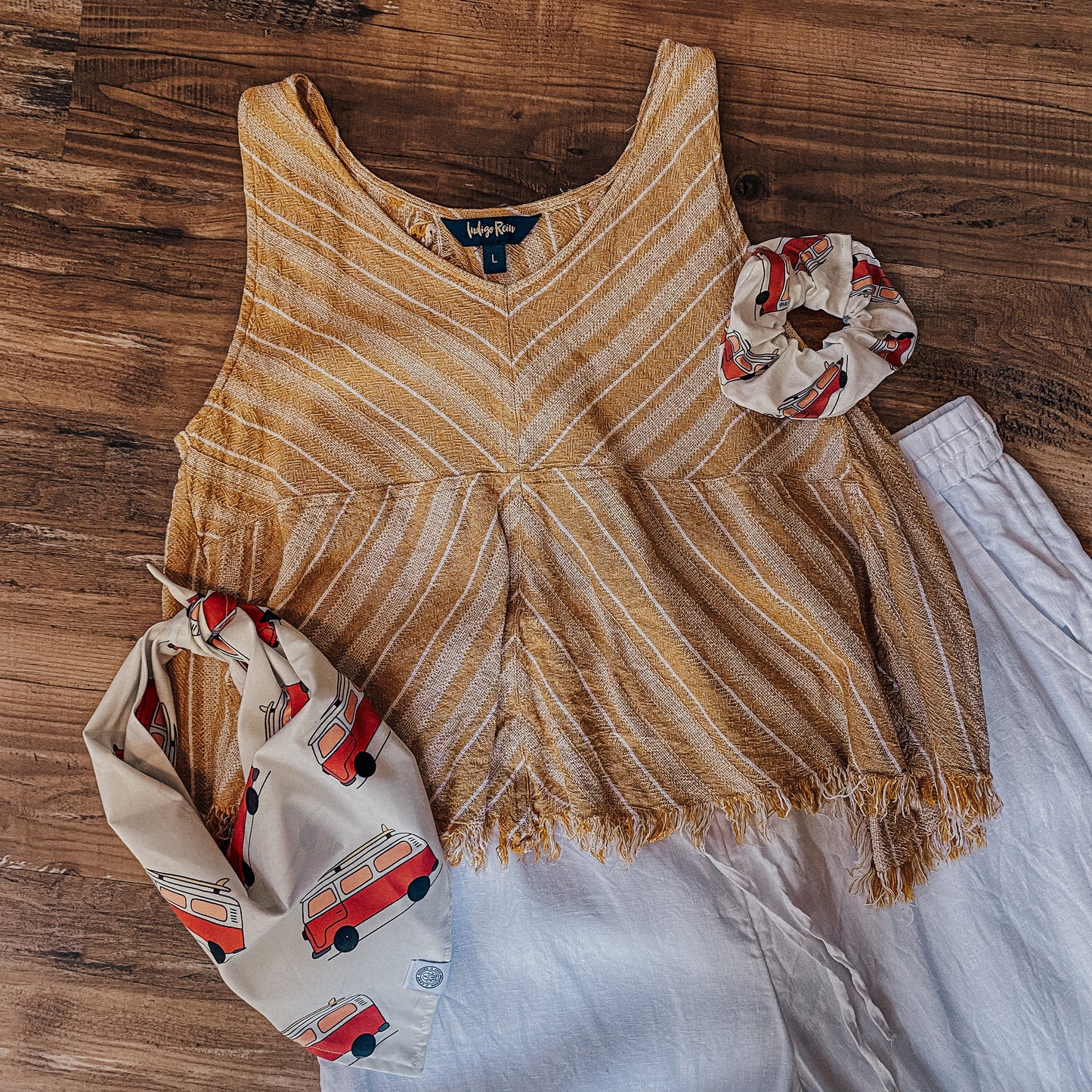 Yellow Open Back Top - L