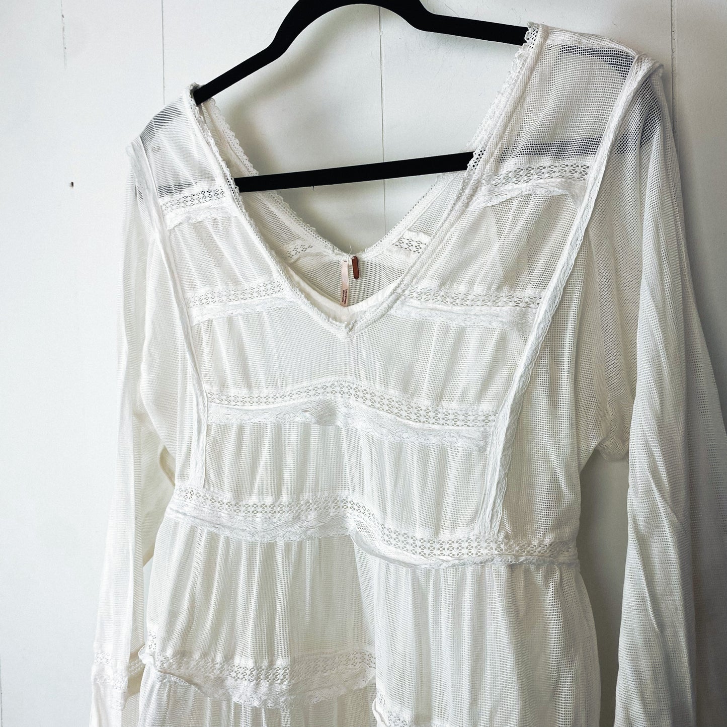 White Mesh Dress - S