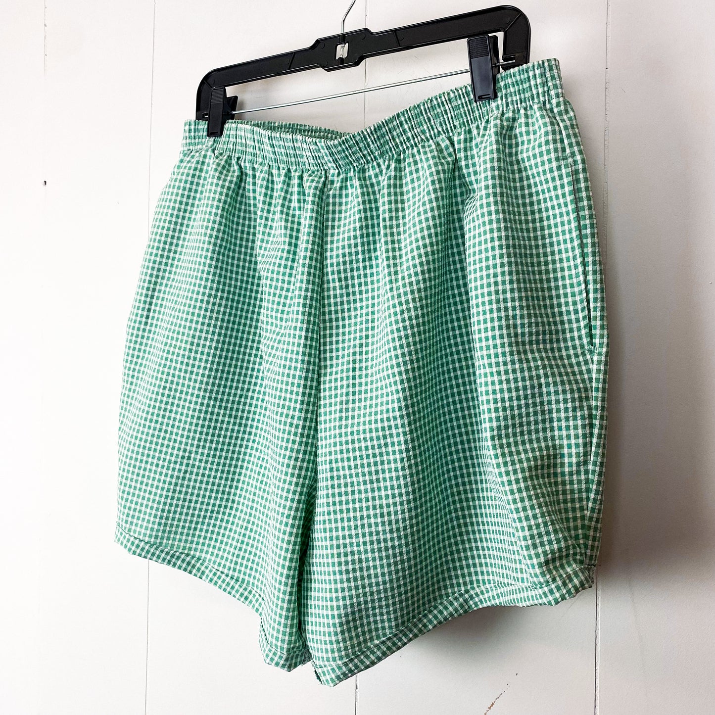 Green Gingham Shorts - XL