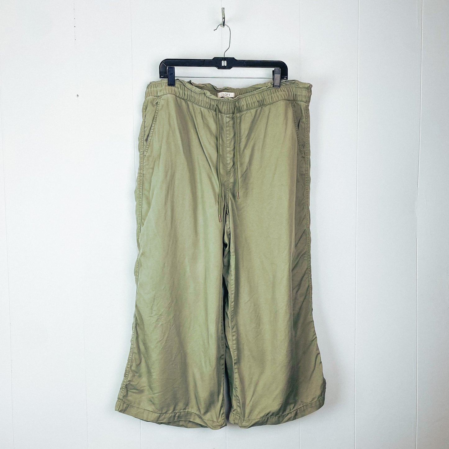 Olive Flowy Pants - 2X
