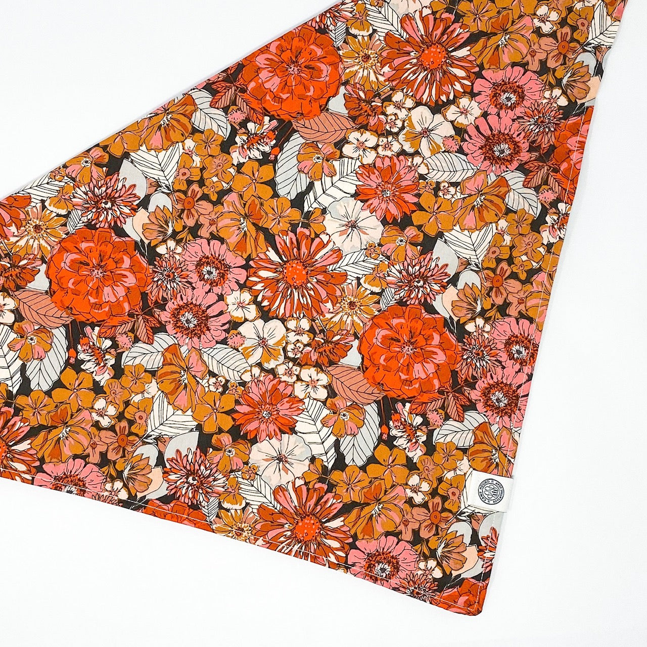 Fall floral boho tie dog bandana