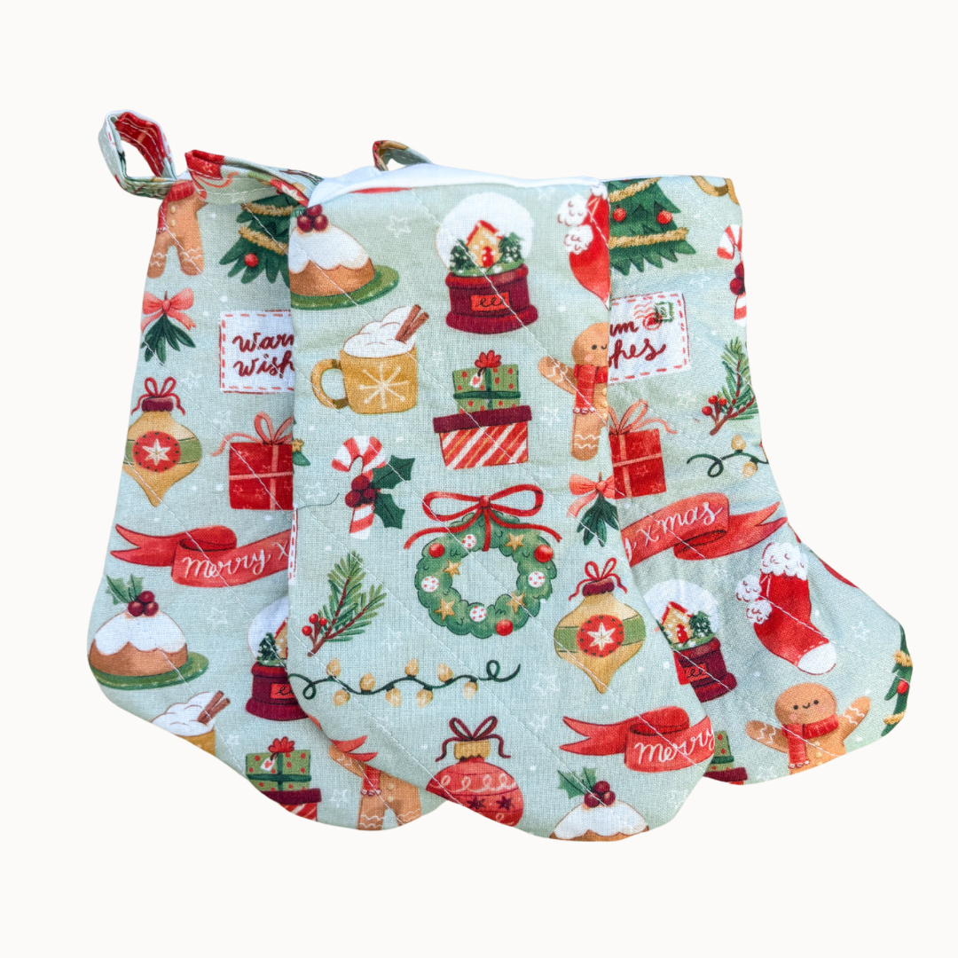 Mini Christmas Stocking - Holly
