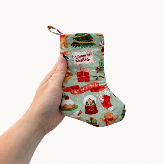 Mini Christmas Stocking - Holly