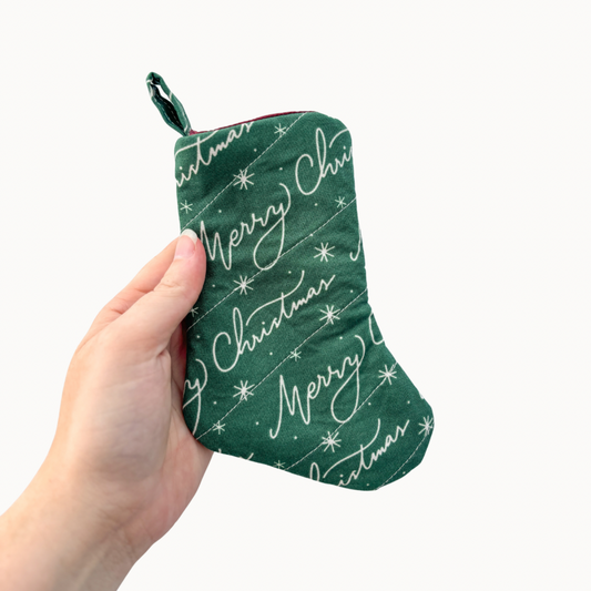 Mini Christmas Stocking - Merry Christmas