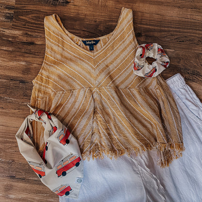 Yellow Open Back Top - L