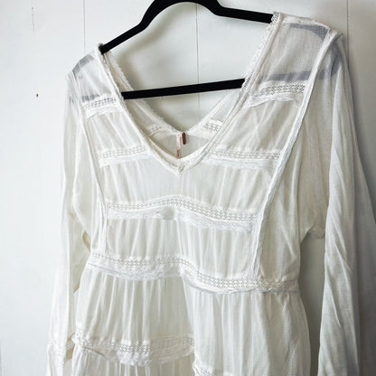 White Mesh Dress - S