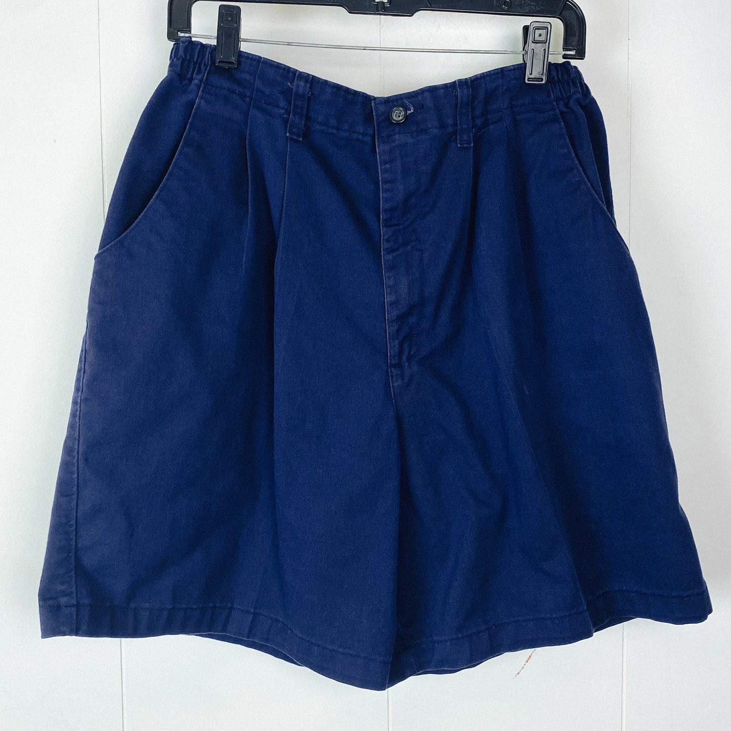 Navy Pleated Shorts - 16