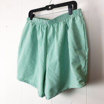 Green Gingham Shorts - XL