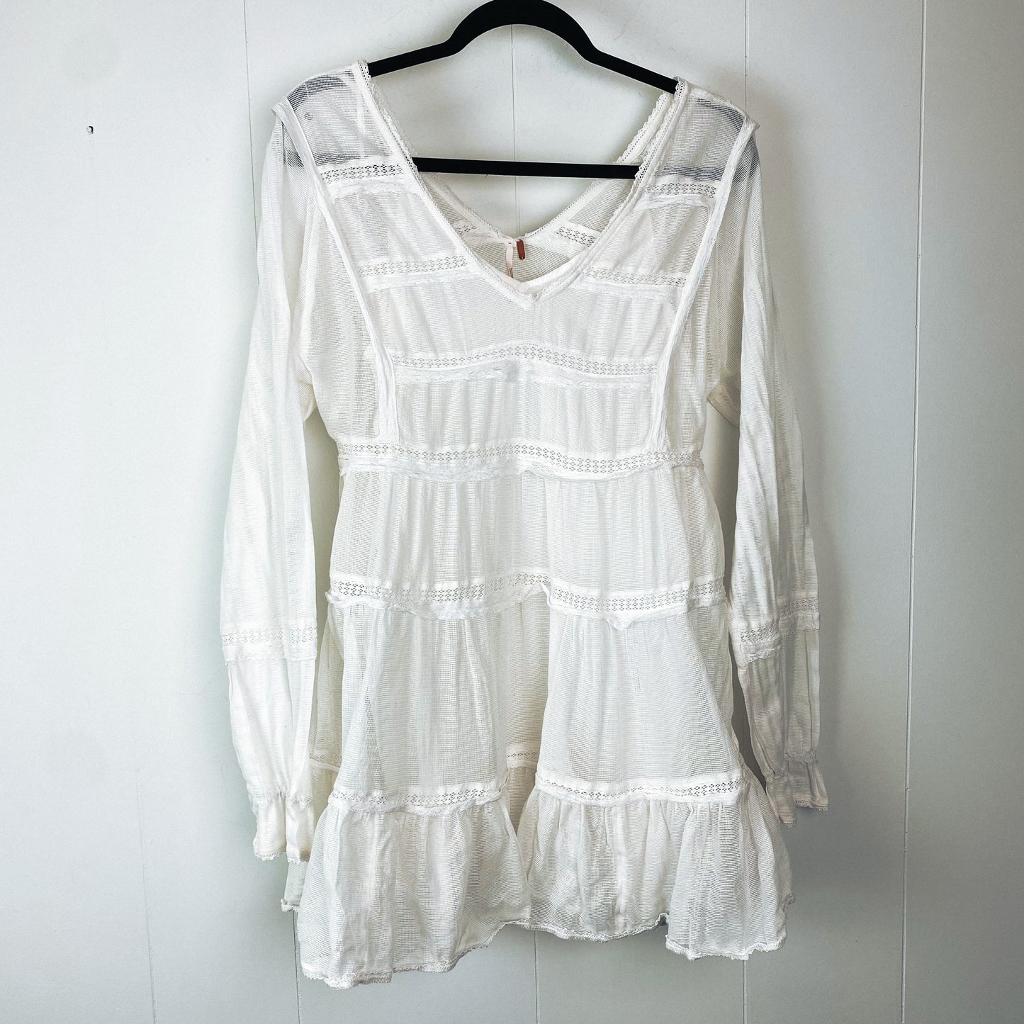 White Mesh Dress - S