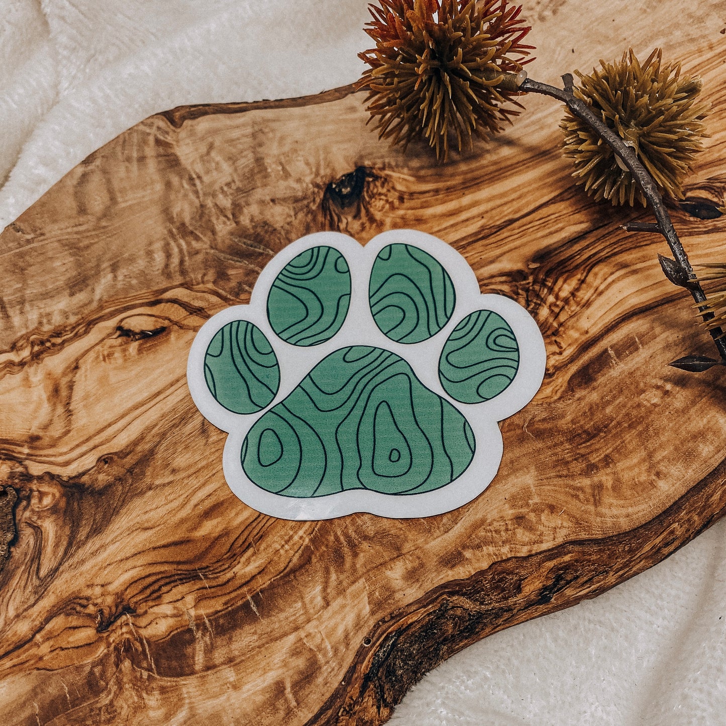 Topographic Paw Sticker